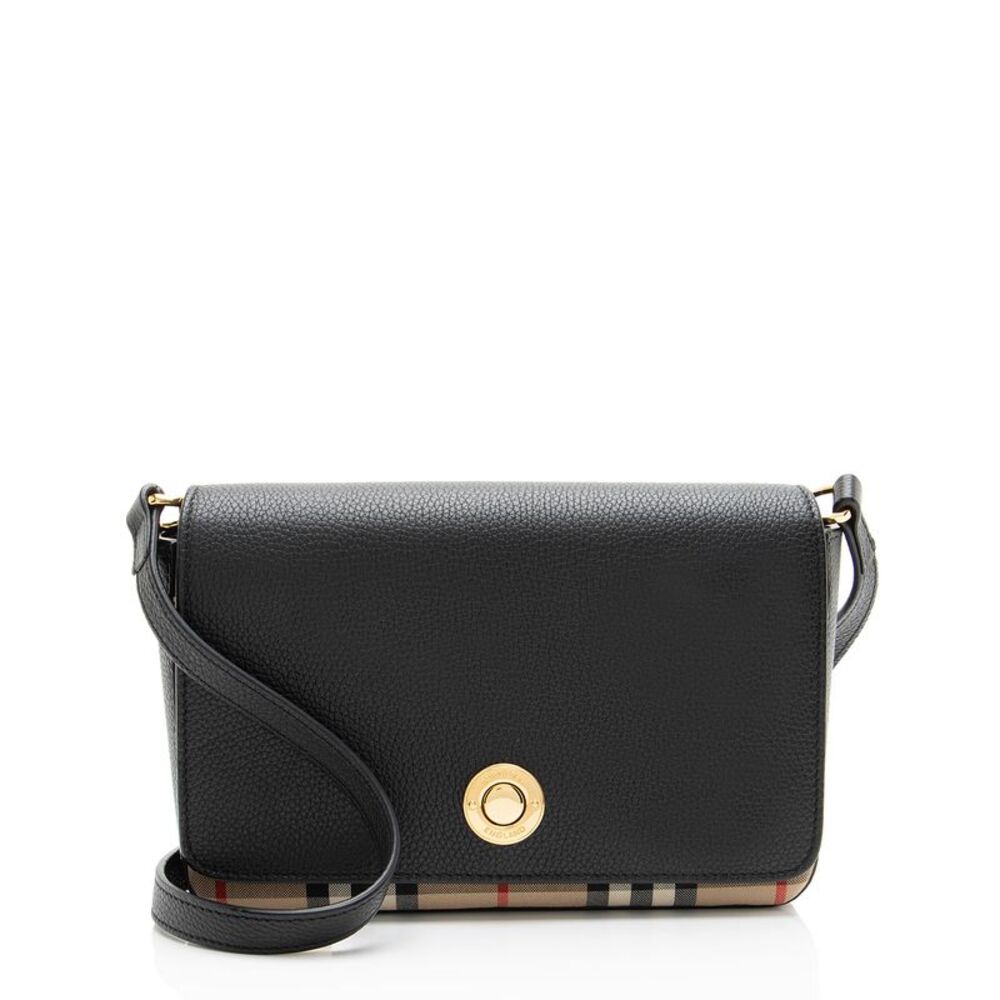 Burberry Calfskin Vintage Check Hampshire Crossbody